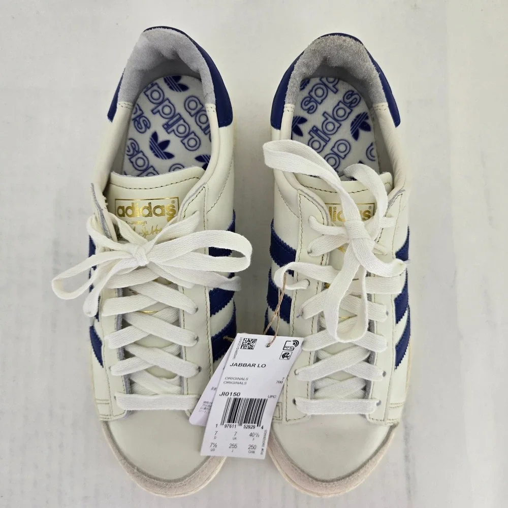 Adidas Jabbar Lo Off White Royal Blue Kareem Abdul-Jabbar Shoes JI0150 Mens 7.5